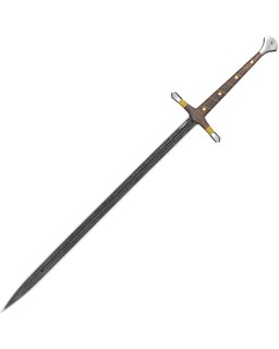 Smite Sword Full Tang 1075HC carbon steel blade Condor classic finish walnut handle brown leather sheath