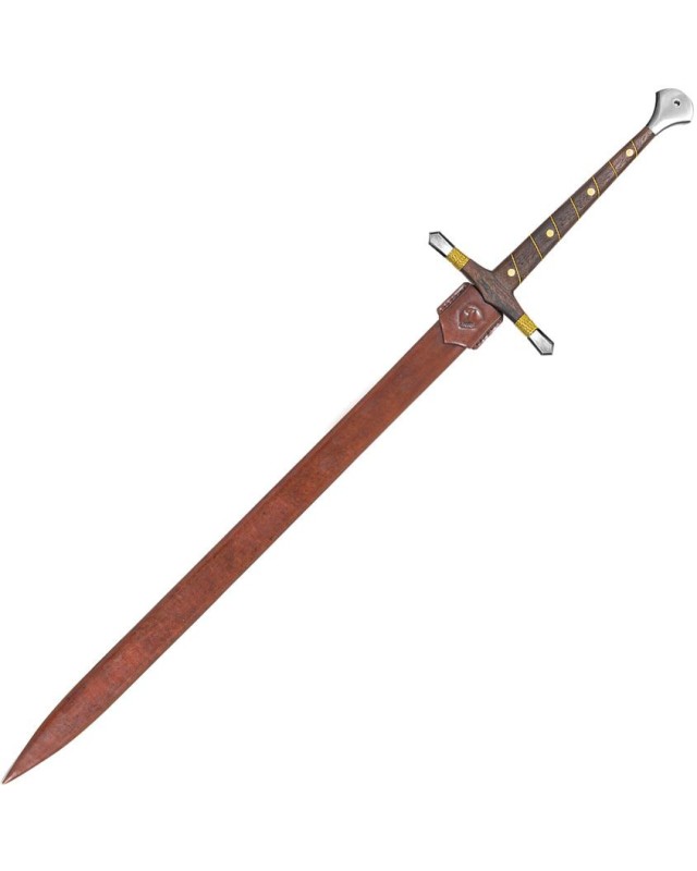 Smite Sword Full Tang 1075HC carbon steel blade Condor classic finish walnut handle brown leather sheath Smite Sword Full Tang 1075HC carbon steel blade Condor classic finish walnut handle brown leather sheath