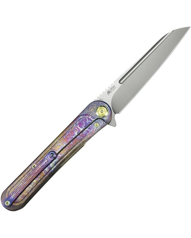 Dandy S90V premium steel blasted finish Flamed Titanium handle Dandy S90V premium steel blasted finish Flamed Titanium handle