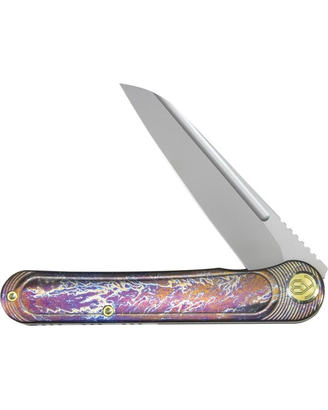Dandy S90V premium steel blasted finish Flamed Titanium handle Dandy S90V premium steel blasted finish Flamed Titanium handle