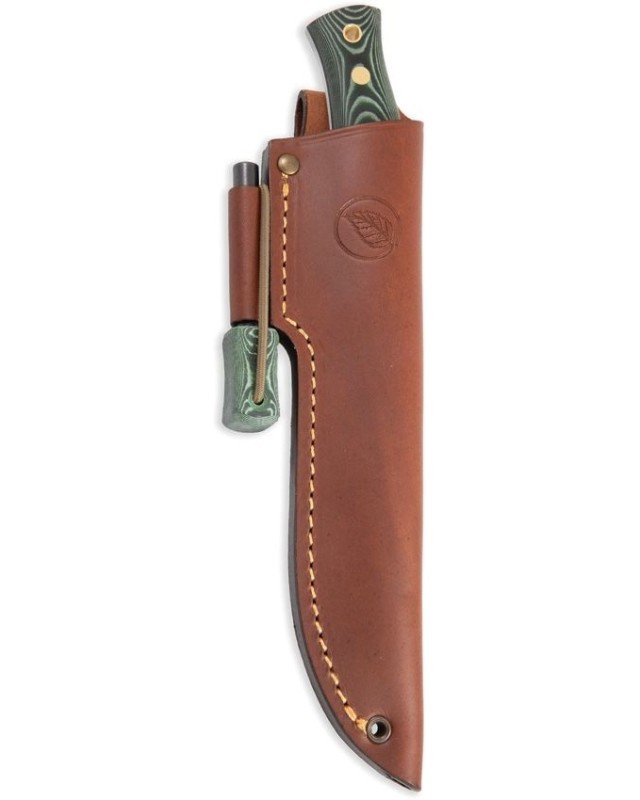 No.14 SFK Full Tang A8 Cryo steel green micarta handle with fire striker No.14 SFK Full Tang A8 Cryo steel green micarta handle with fire striker