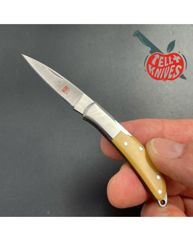 Vintage Al Mar Osprey 1001 AUS6 steel yellow micarta handle