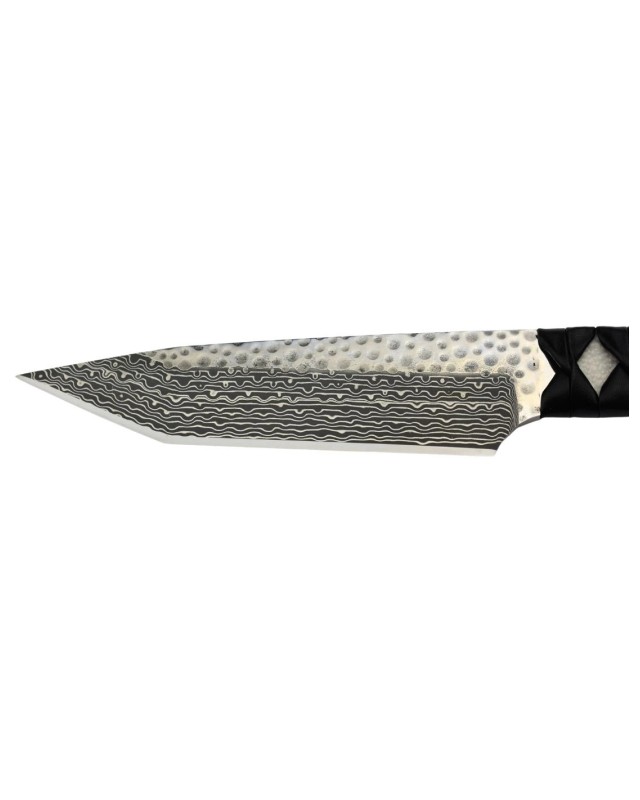 MC241D Tanto Full Tang Damas Blade SPG2 Core white ray skin handle leather cord black leather sheath wood box MC241D Tanto Full Tang Damas Blade SPG2 Core white ray skin handle leather cord black leather sheath wood box