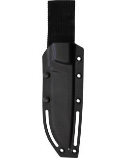 Ultra Outdoor Toxic Fixed Blade NMV carbon steel black G10 handle black kydex sheath