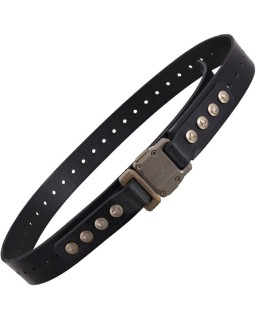 Marfione Custom Knives APIS Custom Belt Black Buffalo thick leather