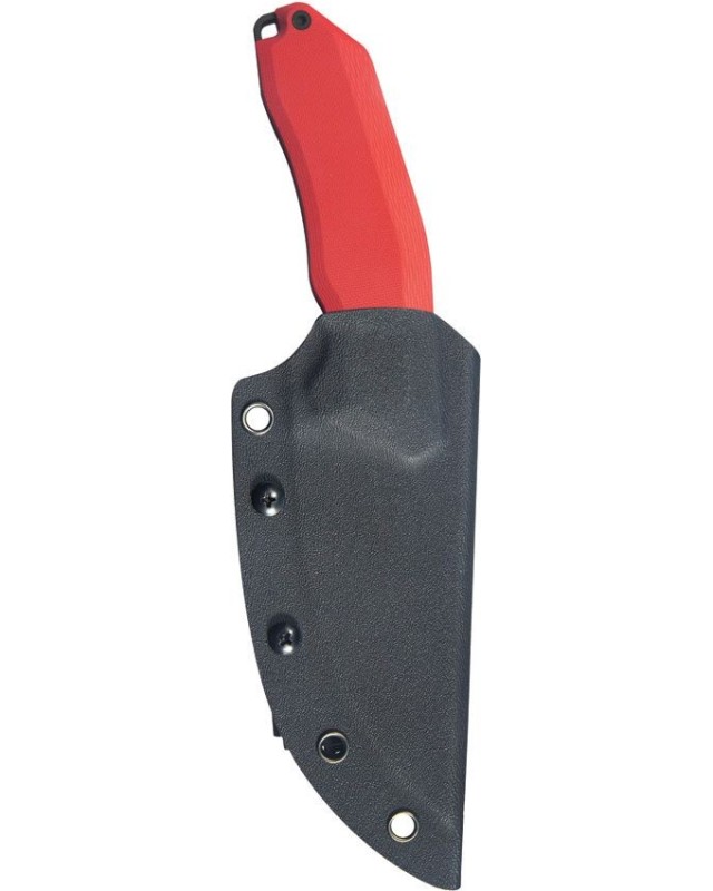 Basilisk Fixed Blade Full Tang  14C28N stainless steel blackwash finish Red G10 handle Basilisk Fixed Blade Full Tang  14C28N stainless steel blackwash finish Red G10 handle