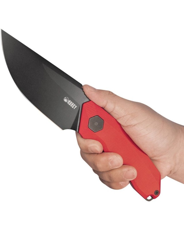 Basilisk Fixed Blade Full Tang  14C28N stainless steel blackwash finish Red G10 handle Basilisk Fixed Blade Full Tang  14C28N stainless steel blackwash finish Red G10 handle