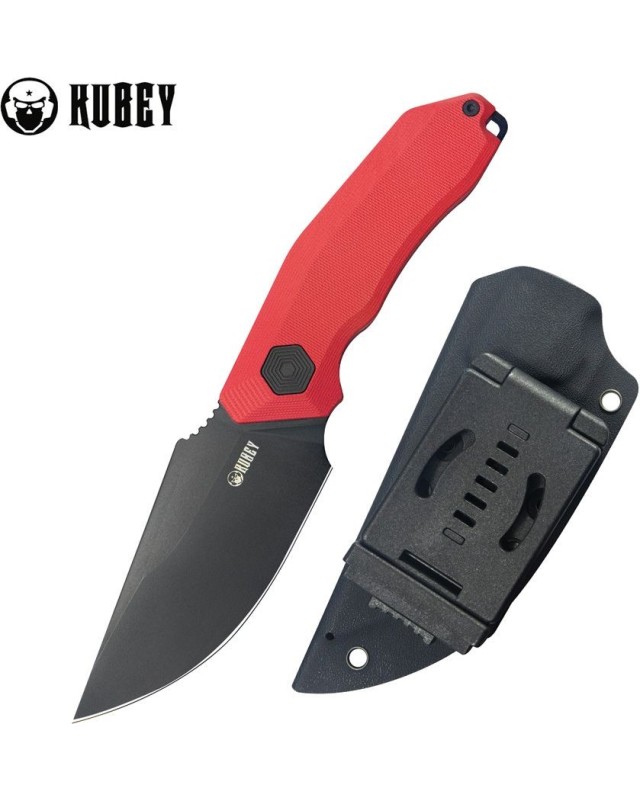 Basilisk Fixed Blade Full Tang  14C28N stainless steel blackwash finish Red G10 handle Basilisk Fixed Blade Full Tang  14C28N stainless steel blackwash finish Red G10 handle