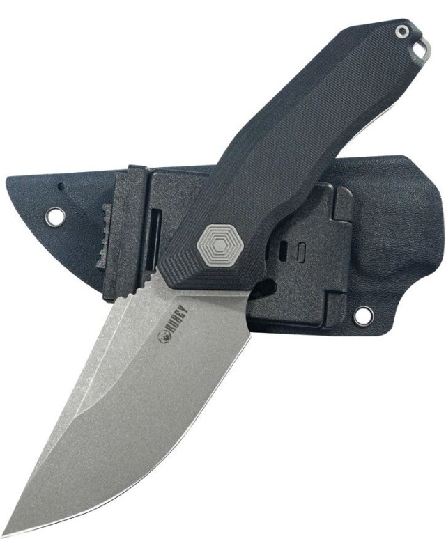 Basilisk Fixed Blade Full Tang 14C28N stainless steel stonewash finish black G10 handle Basilisk Fixed Blade Full Tang 14C28N stainless steel stonewash finish black G10 handle