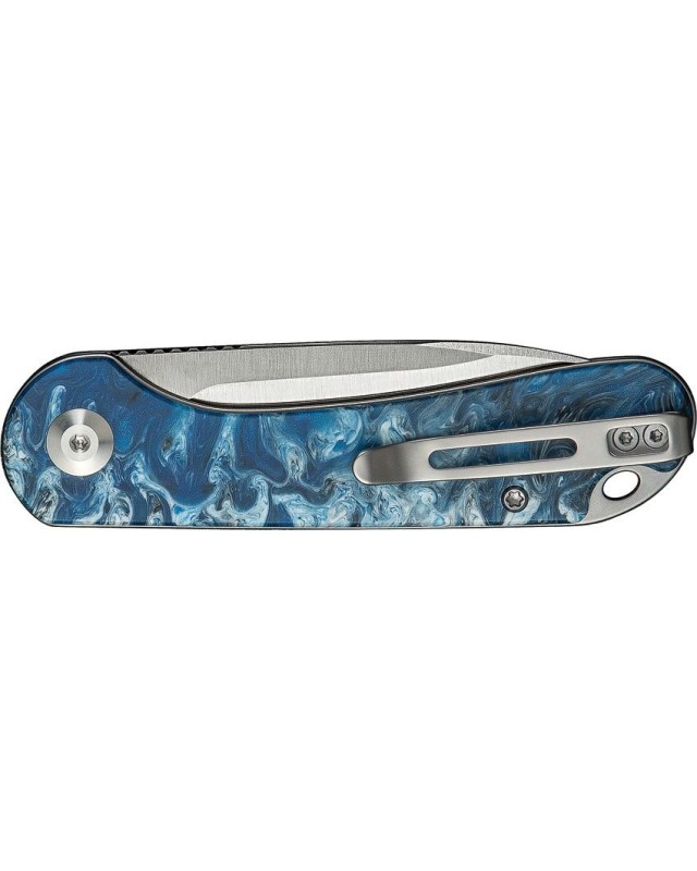 Elementum Slip Joint 14C28N stainless steel satin finish blade Blue Ocean Resin handle Elementum Slip Joint 14C28N stainless steel satin finish blade Blue Ocean Resin handle