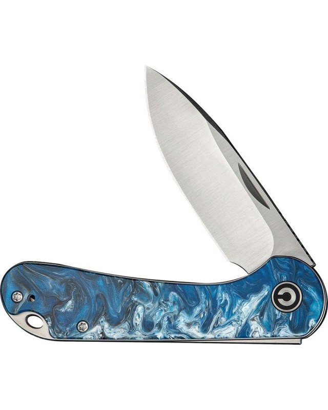 Elementum Slip Joint 14C28N stainless steel satin finish blade Blue Ocean Resin handle Elementum Slip Joint 14C28N stainless steel satin finish blade Blue Ocean Resin handle