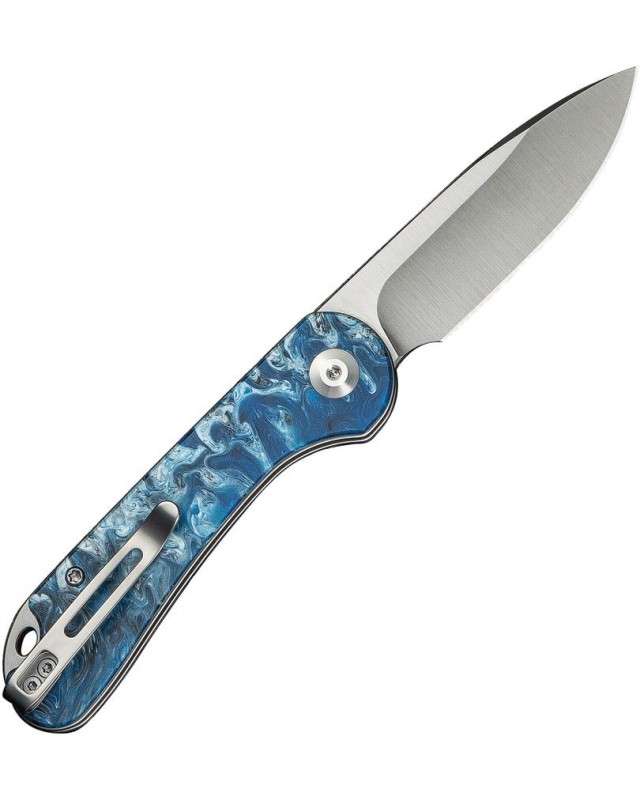 Elementum Slip Joint 14C28N stainless steel satin finish blade Blue Ocean Resin handle Elementum Slip Joint 14C28N stainless steel satin finish blade Blue Ocean Resin handle