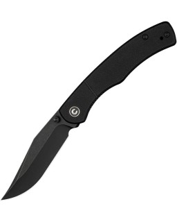 Clingman Nitro-V steel Blackwash finish Linerlock Black G10 handle