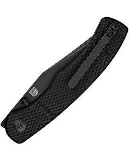 Clingman Nitro-V steel Blackwash finish Linerlock Black G10 handle