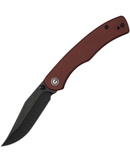 Clingman Nitro-V steel Blackwash finish Linerlock Burgundy G10 handle