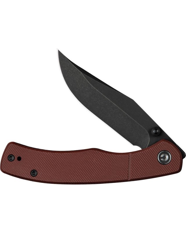 Clingman Nitro-V steel Blackwash finish Linerlock Burgundy G10 handle Clingman Nitro-V steel Blackwash finish Linerlock Burgundy G10 handle
