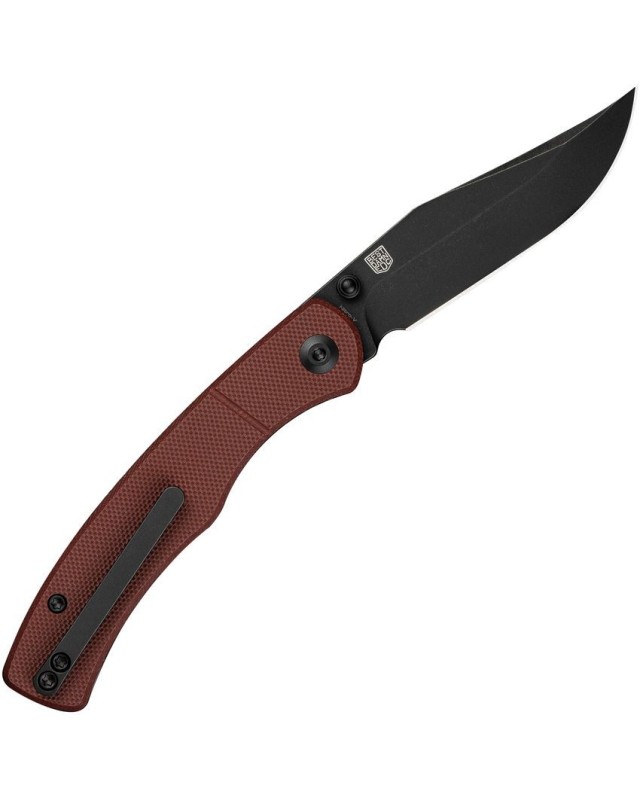 Clingman Nitro-V steel Blackwash finish Linerlock Burgundy G10 handle Clingman Nitro-V steel Blackwash finish Linerlock Burgundy G10 handle