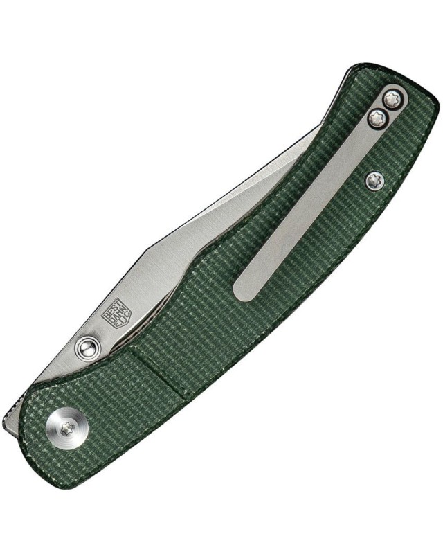 Clingman Nitro-V steel satin finish Linerlock green micarta handle Clingman Nitro-V steel satin finish Linerlock green micarta handle