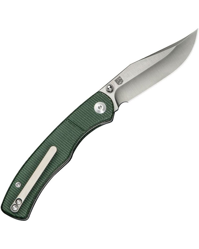 Clingman Nitro-V steel satin finish Linerlock green micarta handle Clingman Nitro-V steel satin finish Linerlock green micarta handle