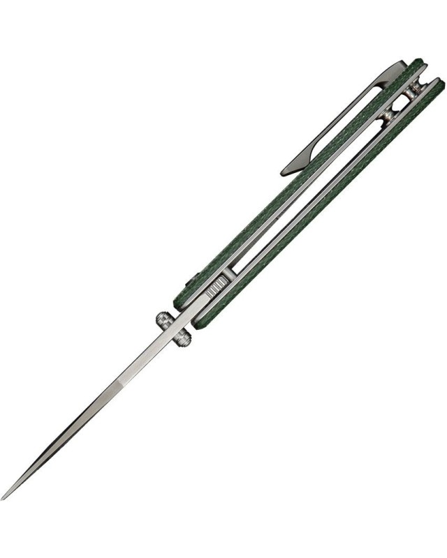 Clingman Nitro-V steel satin finish Linerlock green micarta handle Clingman Nitro-V steel satin finish Linerlock green micarta handle