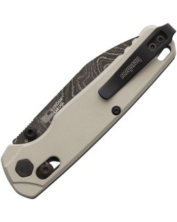 Bel Air Damascus steel Bright Nickel Cerakote aluminium handle DuraLock KS6105DAM