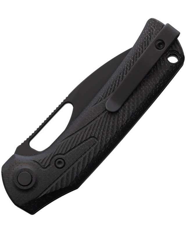 PL-XE Pivot Lock Nitro-V stainless steel blade Black PVD coated Black Micarta handle PL-XE Pivot Lock Nitro-V stainless steel blade Black PVD coated Black Micarta handle