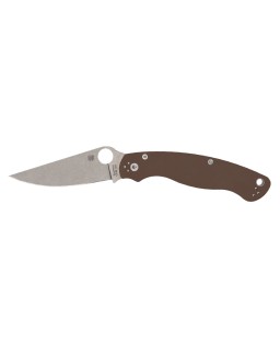 Military 2 SPRINT RUN CPM 15V premium steel stonewash finish Compression Lock Brown G10 handle