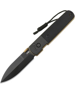 Locust Button Lock AR-RPM9 steel black PVD coated Gold liners with Black G10