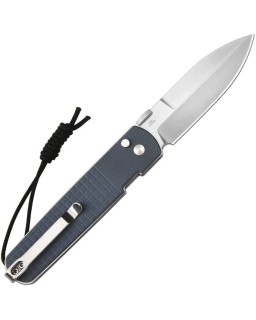 Locust Button Lock AR-RPM9 steel satin finish blade blue G10 handle
