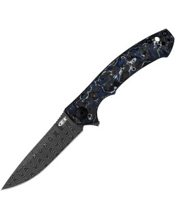 ZT0450 Blue Carbon Fiber Ladder Damascus Limited Edition Vegas Forge
