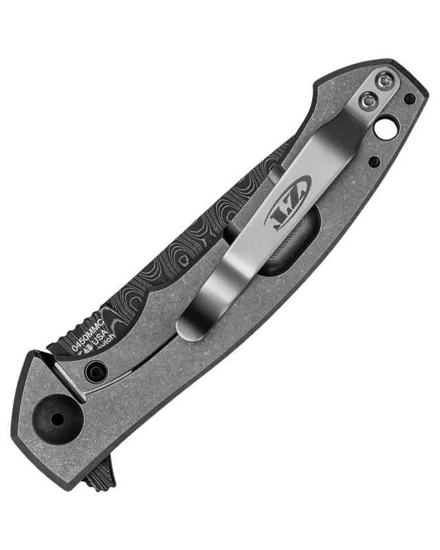 ZT0450 Blue Carbon Fiber Ladder Damascus Limited Edition Vegas Forge ZT0450 Blue Carbon Fiber Ladder Damascus Limited Edition Vegas Forge