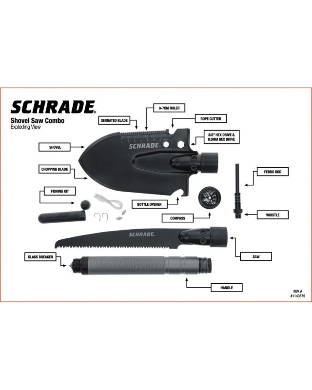 Frontier Survival Shovel Saw Combo Aluminium handle Frontier Survival Shovel Saw Combo Aluminium handle