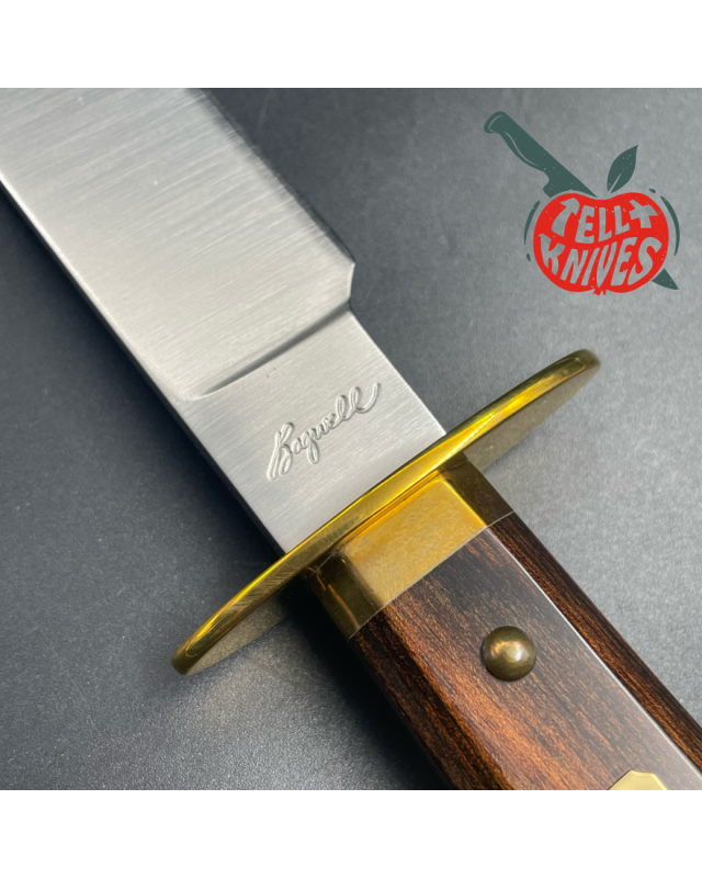 ONTARIO USA Bill Bagwell Gambler QS13 steel brass guard Pakka wood coffin handle