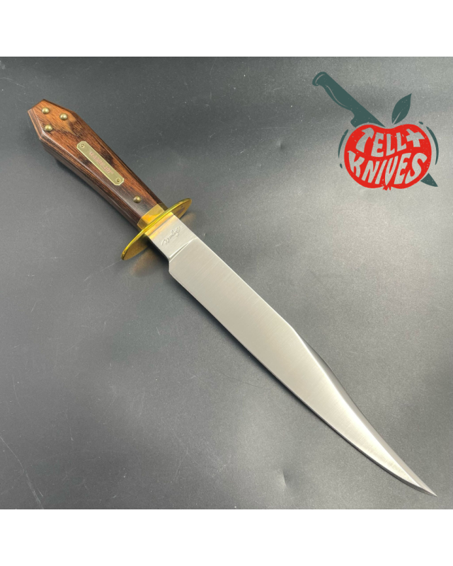 ONTARIO USA Bill Bagwell Gambler QS13 steel brass guard Pakka wood coffin handle