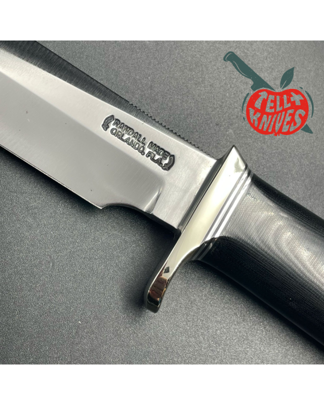 Model 5 - 6 Camp And Trail forged carbon steel black micarta handle with compass nickel silver guard black leather sheath