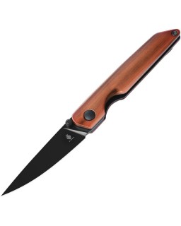 Shot 154CM steel black finish blade Linerlock Copper Aluminium handle