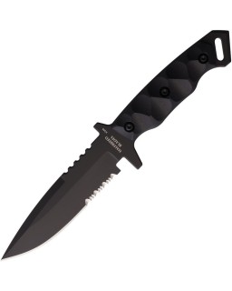 Medium Infantry Knife Drop Point Bohler K340 Steel OD Green Teflon coated black G10 handle