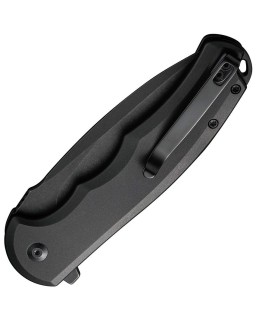 Praxis Button Lock Nitro-V steel blackwash finish blade black aluminium handle flipper