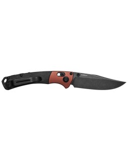 Mini Crooked River CPM-MagnaCut steel Battlewash finish burnt orange aluminium bolsters black micarta handle