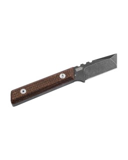 Thicker Clipper full tang blackwash D2 steel canva micarta black kydex sheath