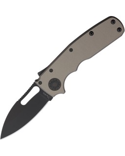 Shark-Cub Slicer Shark-Lock CPM-20CV premium steel black DLC coated blade finish gray aluminium handle