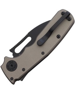 Shark-Cub Slicer Shark-Lock CPM-20CV premium steel black DLC coated blade finish gray aluminium handle