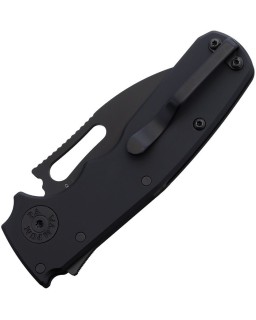 shark-Cub Slicer Shark-Lock CPM-20CV premium steel black DLC coated blade finish black aluminium handle