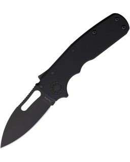 shark-Cub Slicer Shark-Lock CPM-20CV premium steel black DLC coated blade finish black aluminium handle