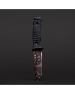 M-1XT Tanto full tang ELMAX Post-Apocalyptic finish black G10 handle black kydex