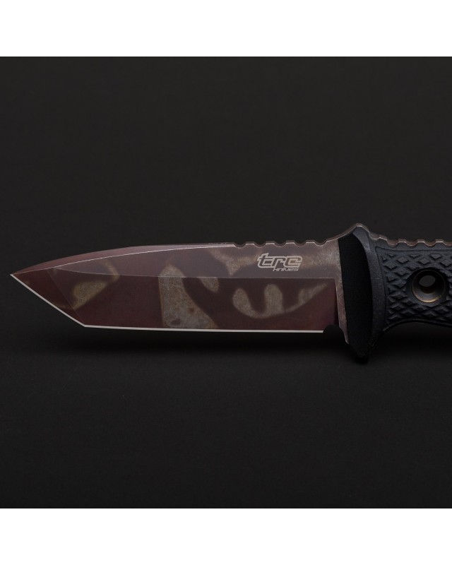 M-1XT Tanto full tang ELMAX Post-Apocalyptic finish black G10 handle black kydex
