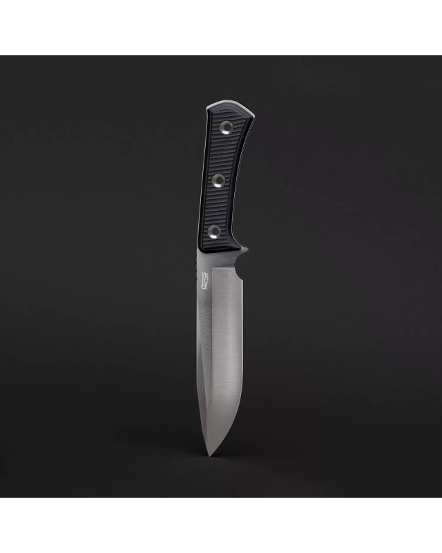 Apocalypse CONVEX GRIND full tang ELMAX steel stonewash finish black G10 handle