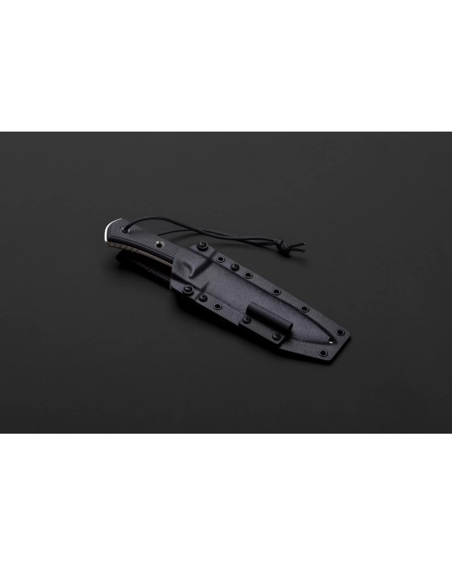 Apocalypse CONVEX GRIND full tang ELMAX steel stonewash finish black G10 handle