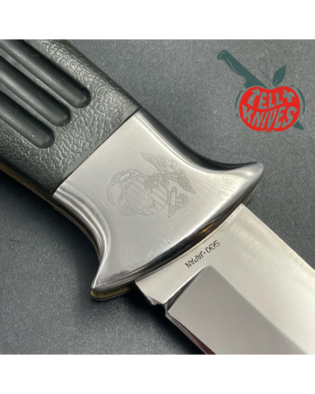 Vintage Military AL MAR SERE 3003 Marine Corps AAB AUS6-A steel Kraton handle brass medallions SEKI Japan