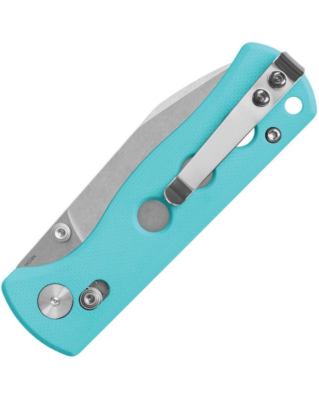 Canary folding knife 14C28N steel stonewash finish blade Glyde Lock Tiffany blue G10 handle Canary folding knife 14C28N steel stonewash finish blade Glyde Lock Tiffany blue G10 handle